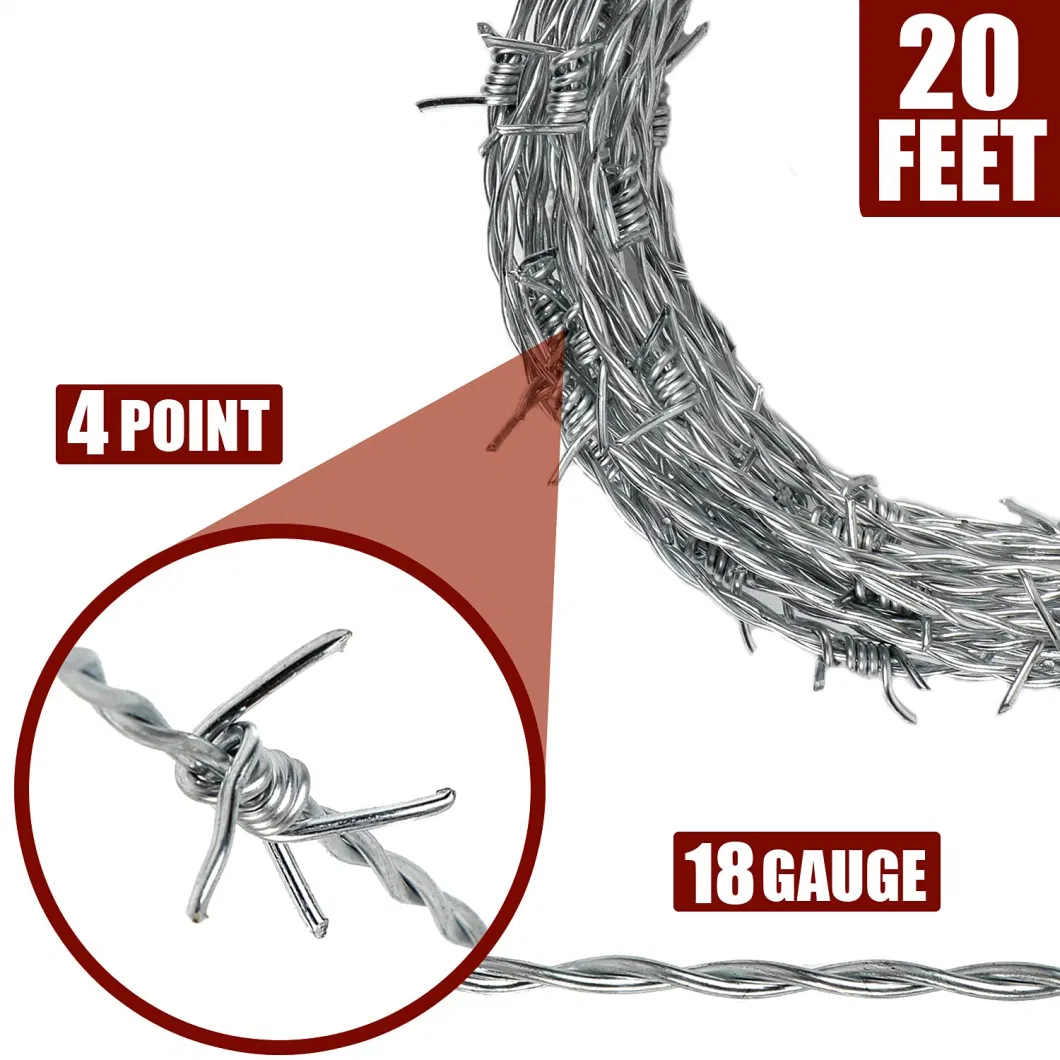Selling Top Sponsor Listing Barbed Wire PVC Coated 2.0mm High Tensile Barbed Steel Wire 300meters for Barrier Fencing