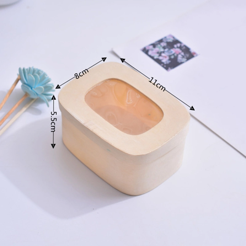 New Design Wooden Skin Care Package Box Round Takeout Food Packaging for Meat Dessert Fruit Sushi Keepsakes Gift Box