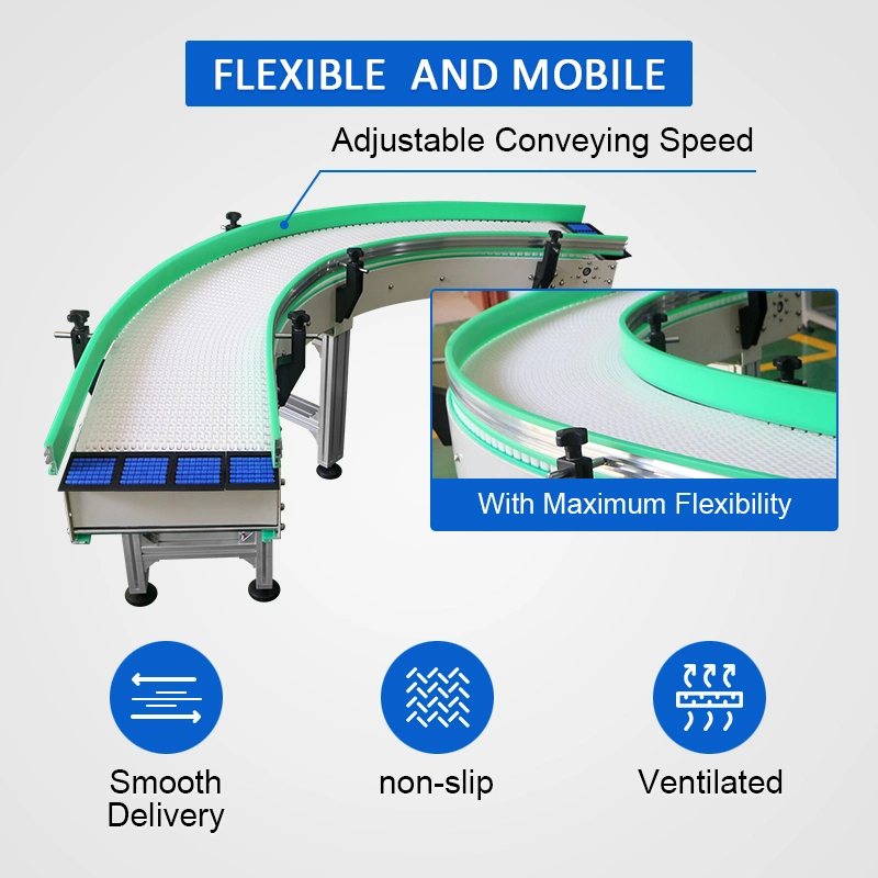 Bifa Mattop Conveyor Plastic Conveyor Belt with Guide Rails