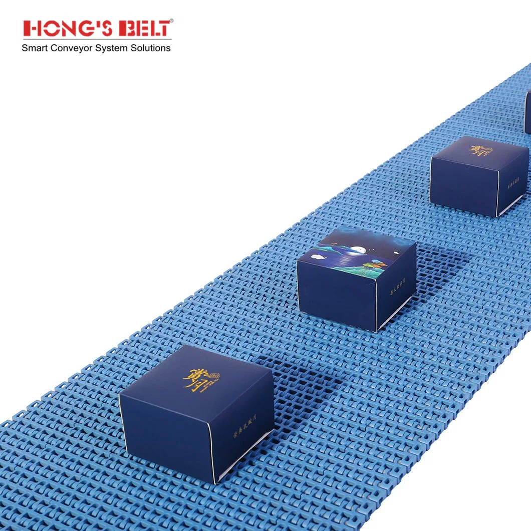 Hongsbelt HS-1100b-N-EL Flush Grid Friction Top Modular Plastic Conveyor Belt