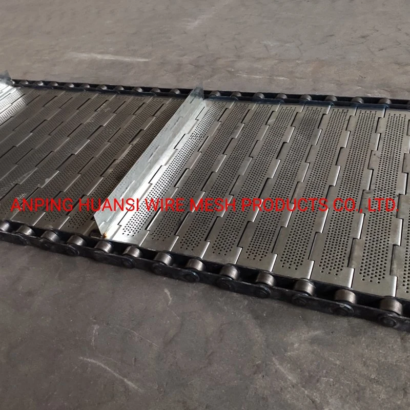 Chain Plate Slat Steel Hinge Conveyor Belt for Hot Treatment