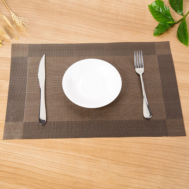 Simple European-Style Four-Corner Restaurant PVC Placemat Coaster Non-Slip Insulation Pad Household