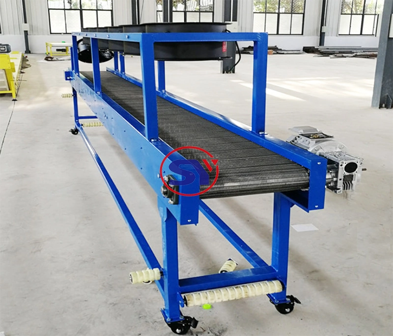 Horizontal Wire Mesh Belt Conveyor with Lifting Baffle for Furnace Slag