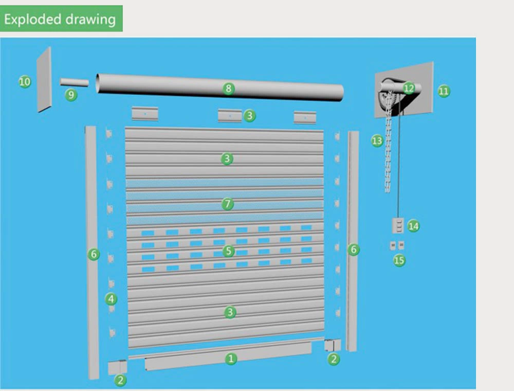 6063 Heavy Aluminum Standard Extrusion Profile Aluminum Profile for Roller Shutter Door