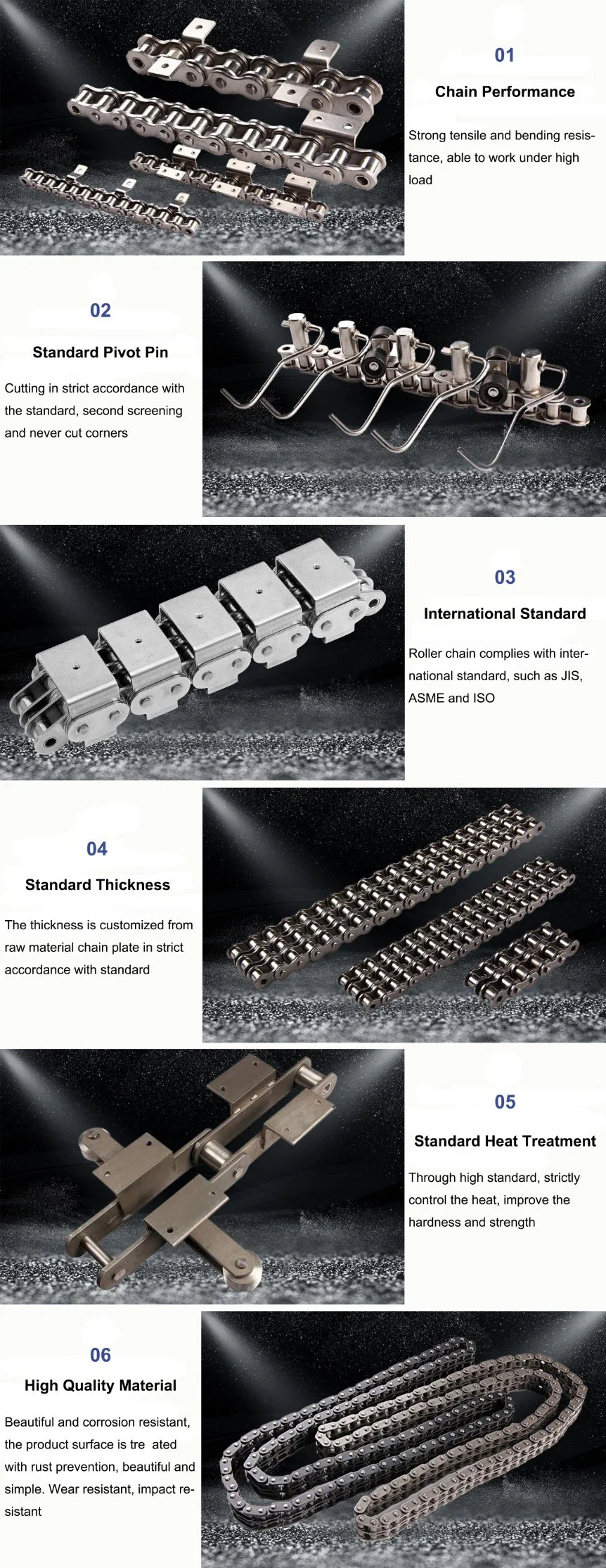 Straight Running Conveyor Chains Pitch 38.1mm Stainless Steel Table Top Chain China Manufacturer