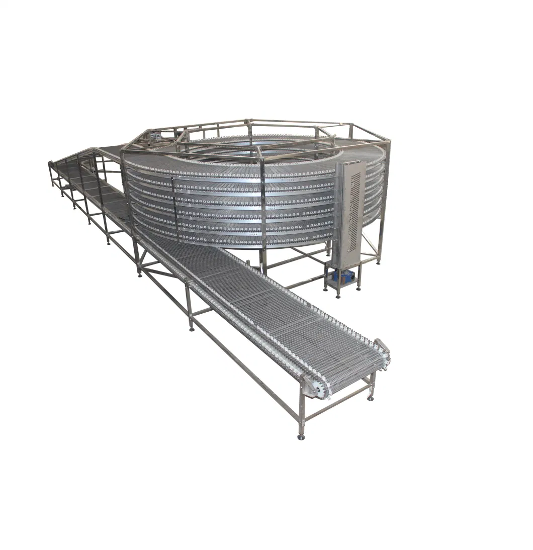 CE Approval Side Driving Modular Belt Spiral Cooler for Bakery