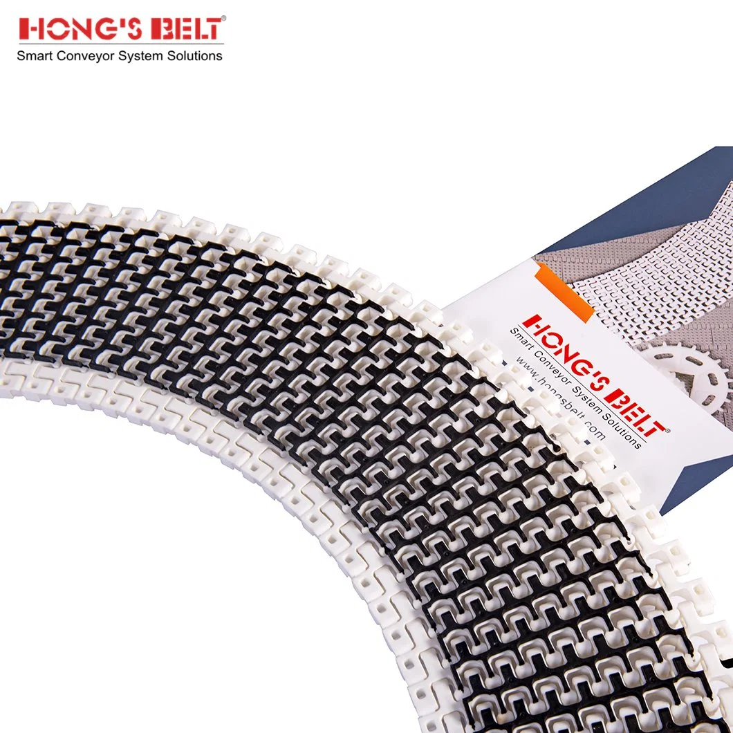 Hongsbelt Friction Top Flush Grid Modular Plastic Conveyor Belt for Turning Conveyors