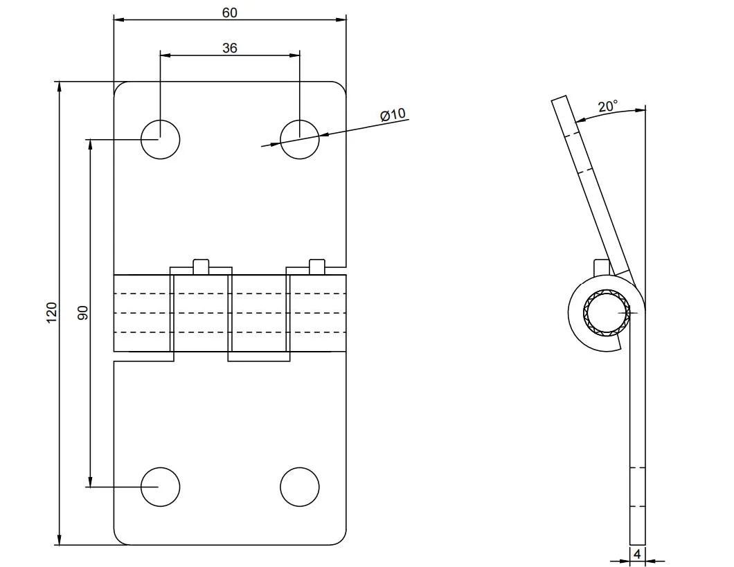 270 Degree Hinge Torque Hinge 2118 Series