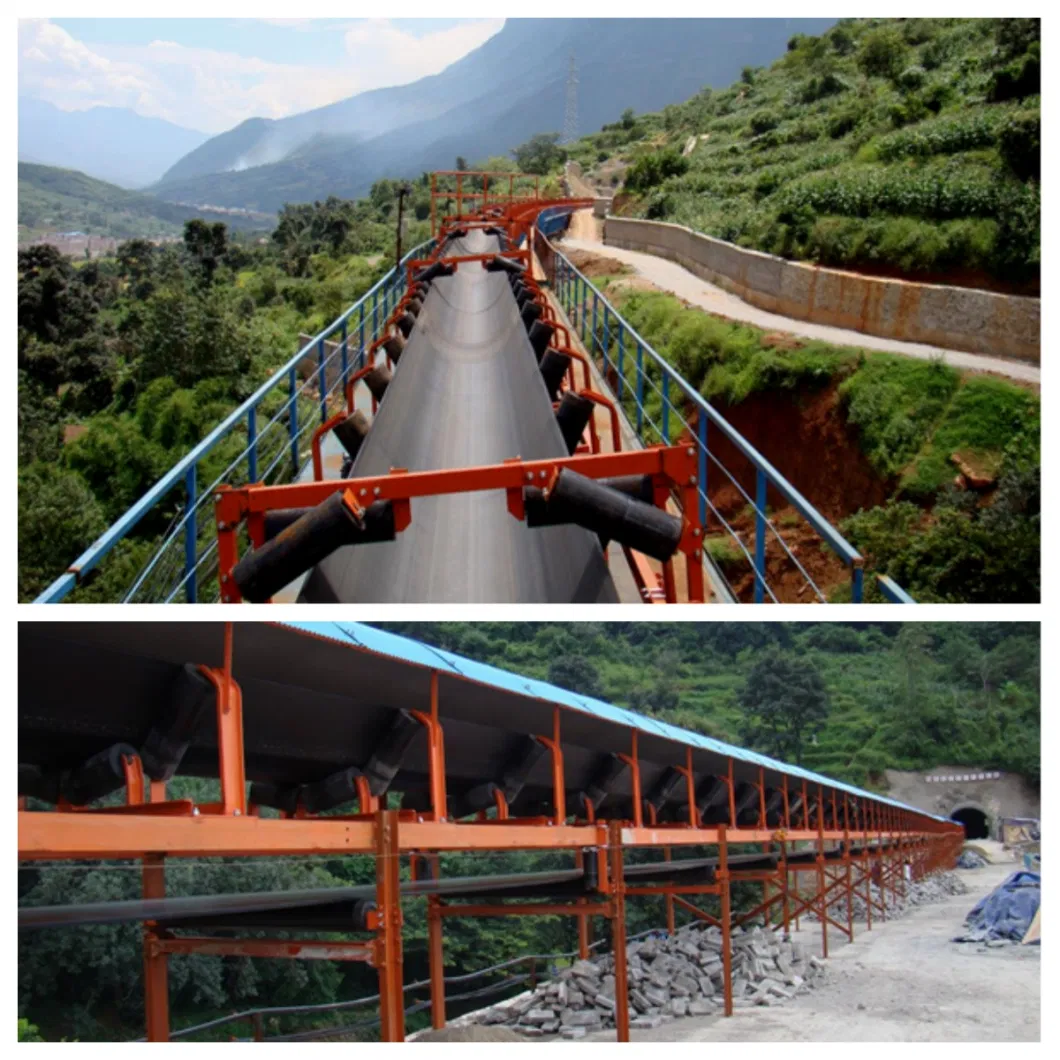 Industrial Mining Machine Equipment Long-Distance Overland Turning Conveying Pipe Belt Conveyor for Coal Steel Cement Port Power Conveyer System