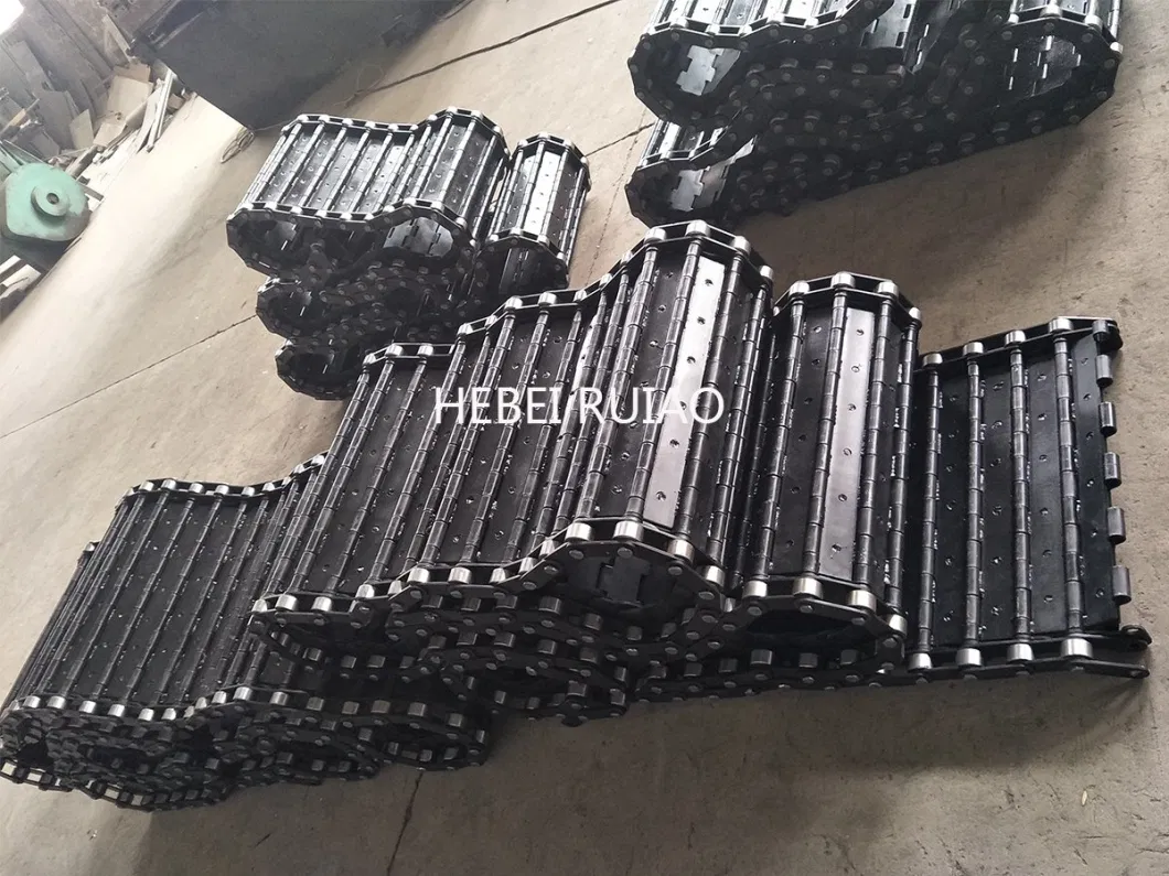 Slat Conveyor Transmission Chain Steel Plate Conveyor for CNC Machine Steel Chip Conveyor Belts