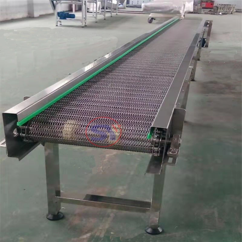 Horizontal Wire Mesh Belt Conveyor with Lifting Baffle for Furnace Slag