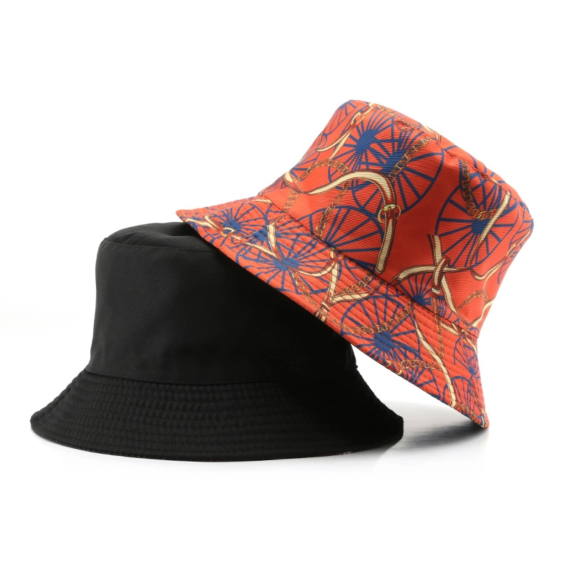 Spring Summer Fashion Custom Cotton Double Sides Outdoor Sun Protection Bucket Hat Fisherman Hat