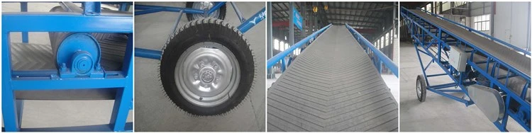 Fire Resistant Chemical Industry Belting Adjustable Height Movable Belt Conveyor