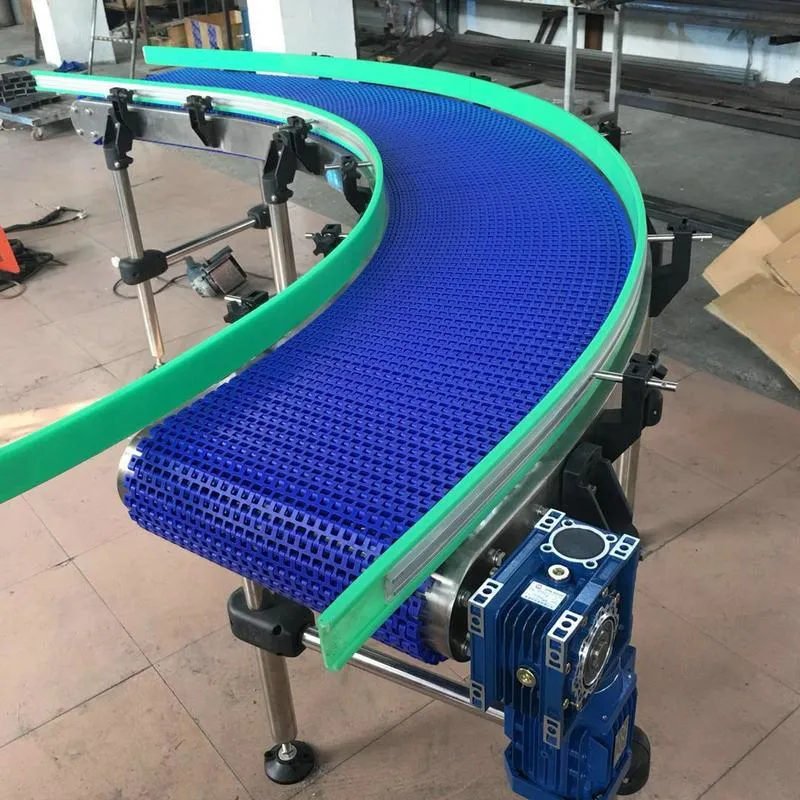 Series 2400 Radius Flush Grid High Deck Conveyor Belts
