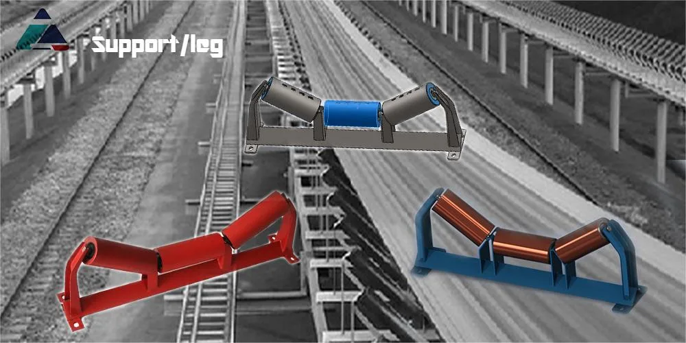 Zhong Ang Brand Mine Belt Conveyor Frame Bearing Steel Roller/Power Plant Belt Conveyor Steel Roller Frame/Underground Conveyor System Accessories
