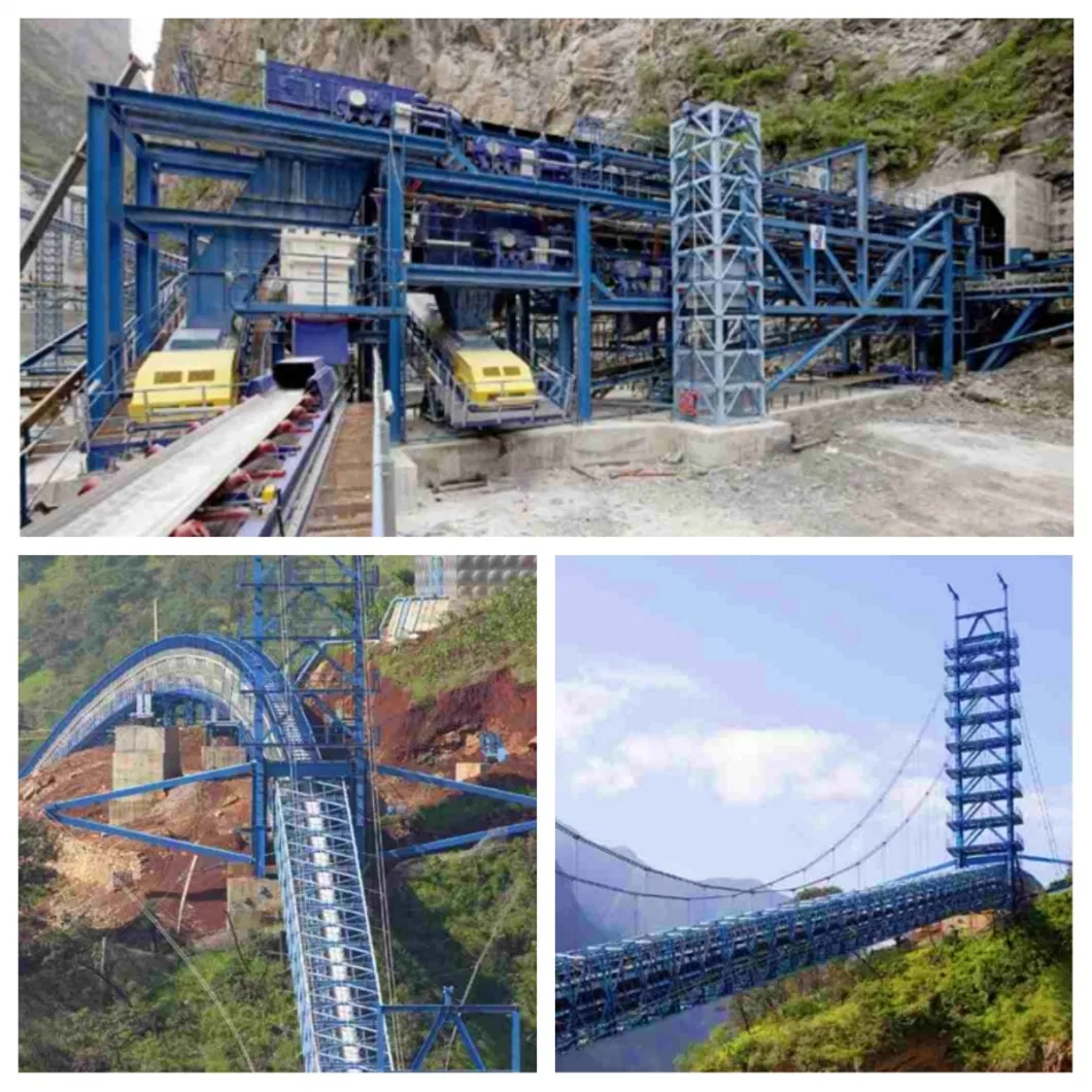 Industrial Mining Machine Equipment Long-Distance Overland Turning Conveying Pipe Belt Conveyor for Coal Steel Cement Port Power Conveyer System