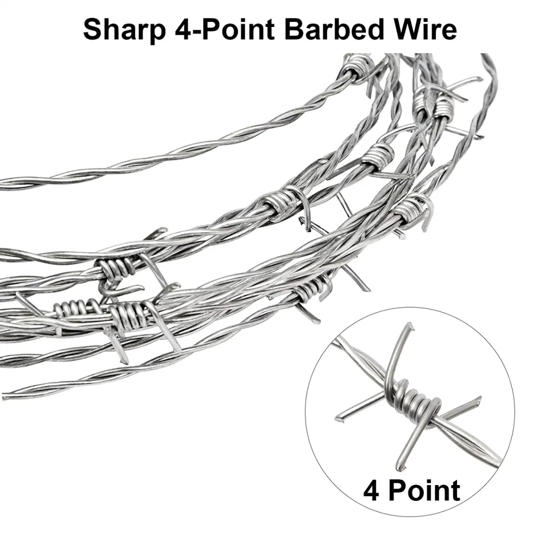 Selling Top Sponsor Listing Barbed Wire PVC Coated 2.0mm High Tensile Barbed Steel Wire 300meters for Barrier Fencing