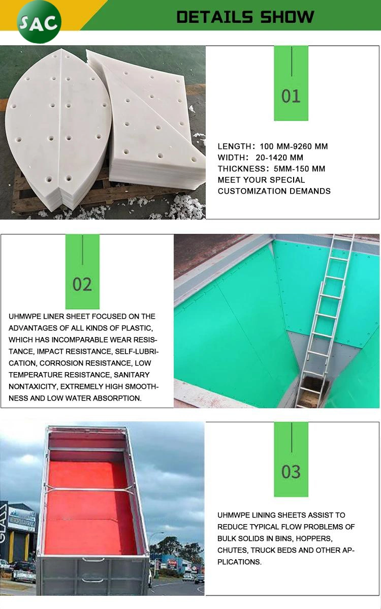 Low Friction UHMWPE Sheets 100% Virgin UHMW PE Polyethylene Plate Load Calculation