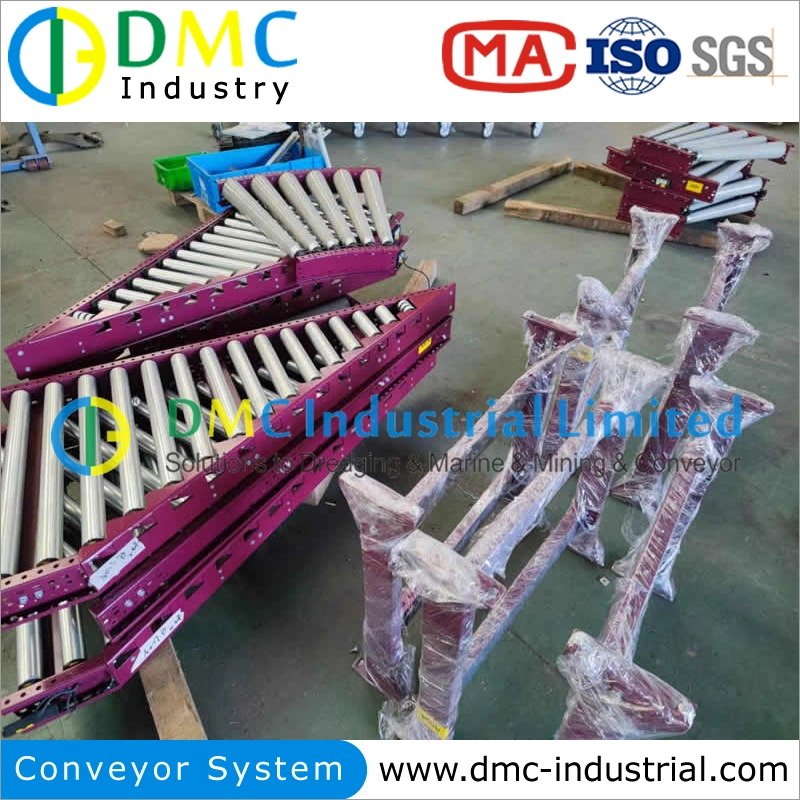 Heavy Duty Motorized Conveyor Galvanized Chain Automatic Drum Roller Conveyor with Adjustable Speed Load Capacity Pallets Carton Boxes Logistic Conveyor Lines