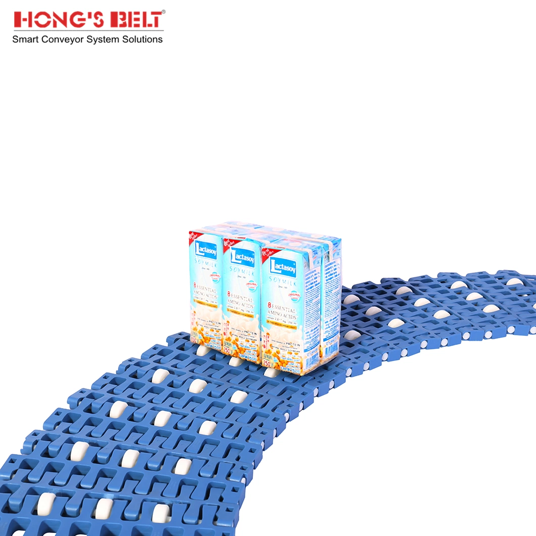 Hongsbelt HS-300b-HD-C Roller Top Modular Plastic Conveyor Belt for Box Transporting