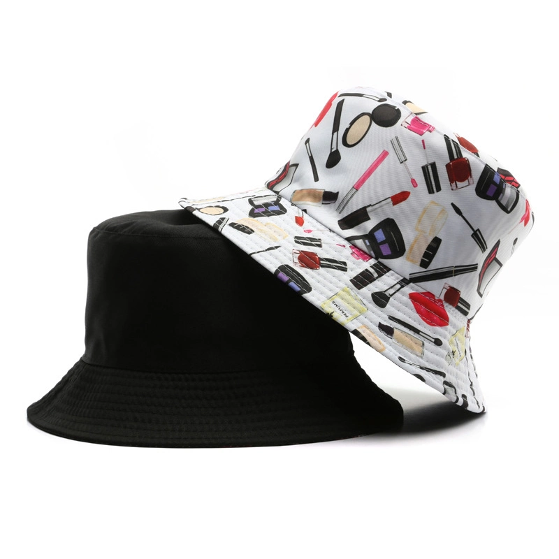 Spring Summer Fashion Custom Cotton Double Sides Outdoor Sun Protection Bucket Hat Fisherman Hat