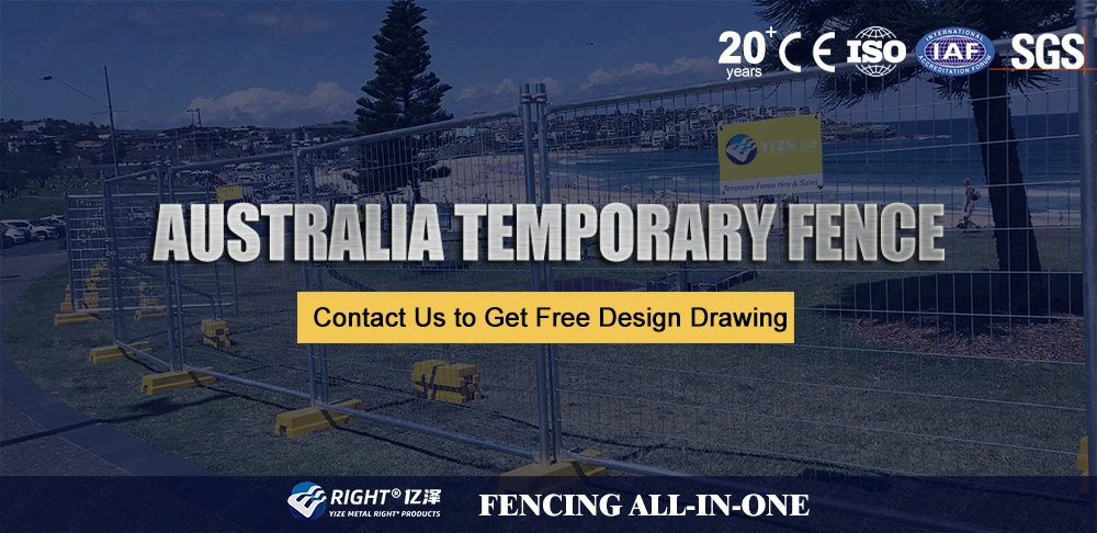 Temporary Fence with Firm Base/Powder Coated Pedestrian Barriers Fencing Export to New Zealand Canada Australia