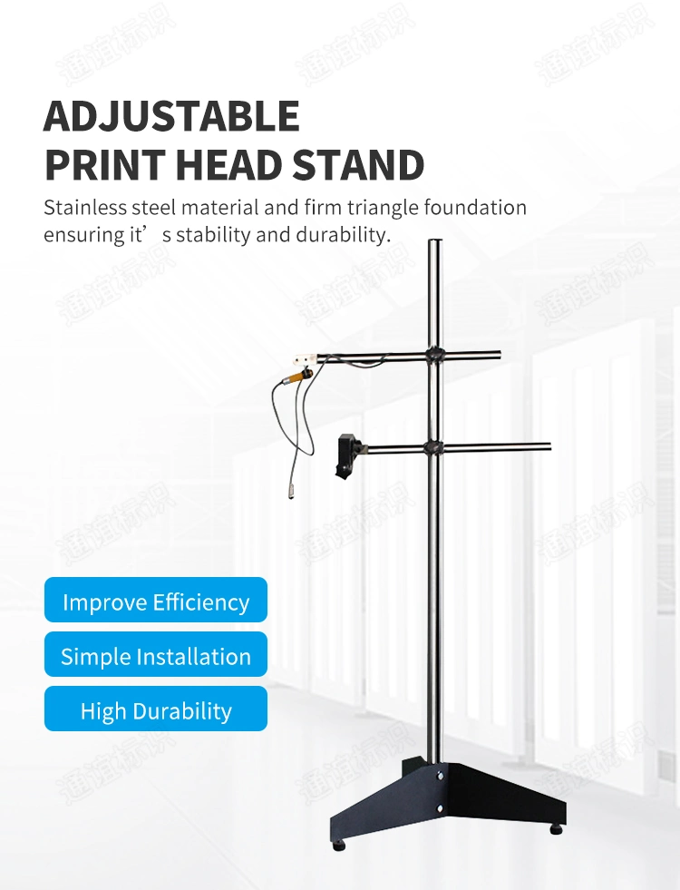 Viijet Cij Printer Head Stand Stainless Print Head Stand Coding Printer Head Holder Floor Type Print Head Holder; Food/Chemicals Packaging Production