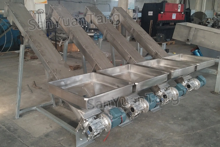 Inclined Food Elevator for Lifting Wheat Screw Conveyor Stainless Steel Food Conveyor