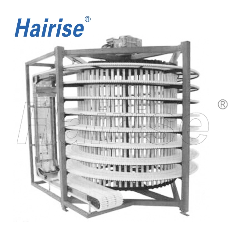 Hairise Customized Available Food Grade Cooling Modular Belt Spiral Conveyor with FDA Certificate