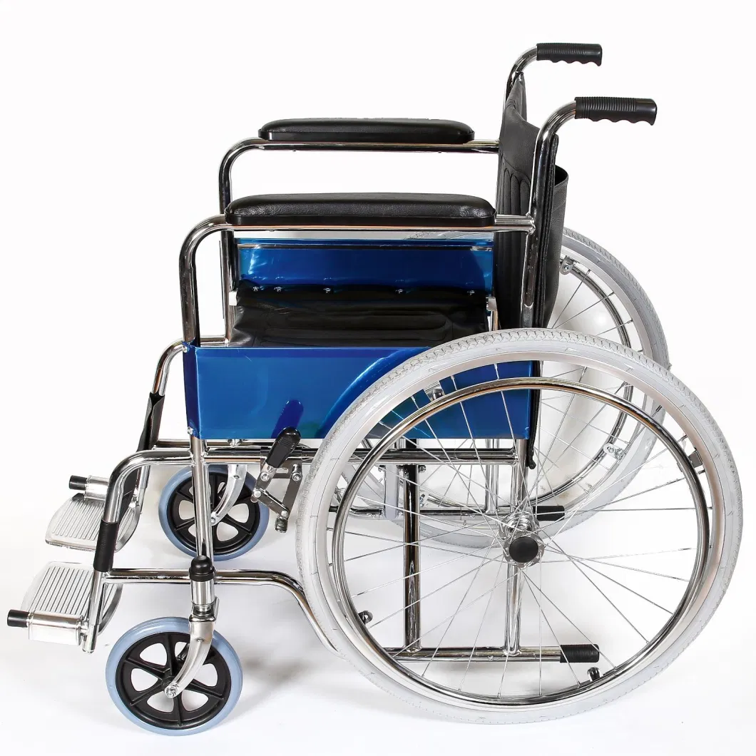 Highly Breathable Free Wheel Outdoor Wheelchair Manual Foldable