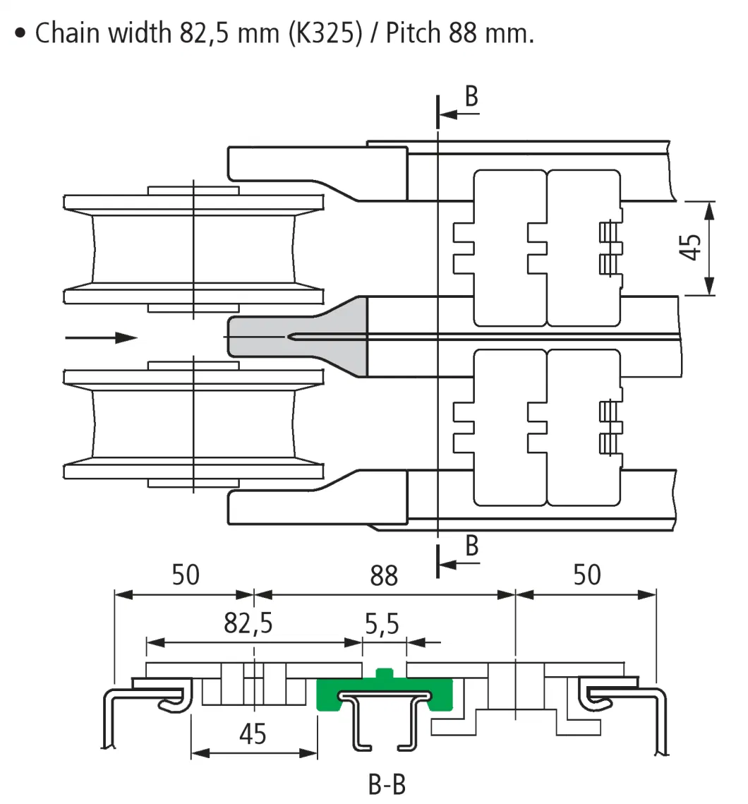 Haasbelts Chain Inlet Guide Shoe, Conveyor Components