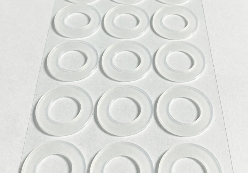 Food Grade Transparent Non-Slip Waterproof Foot Mat Self-Adhesive Silicone Flat Gasket Wholesale