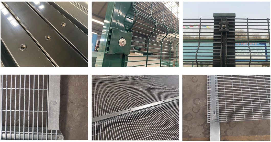High Quality Metal Barbed Wire Mesh Anti Climb 358 Security Fence for Railway Station