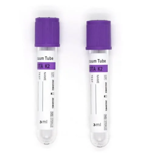 Disposables Sterile EDTA K2 K3 Vacuum Blood Collection Tube Purple Cap