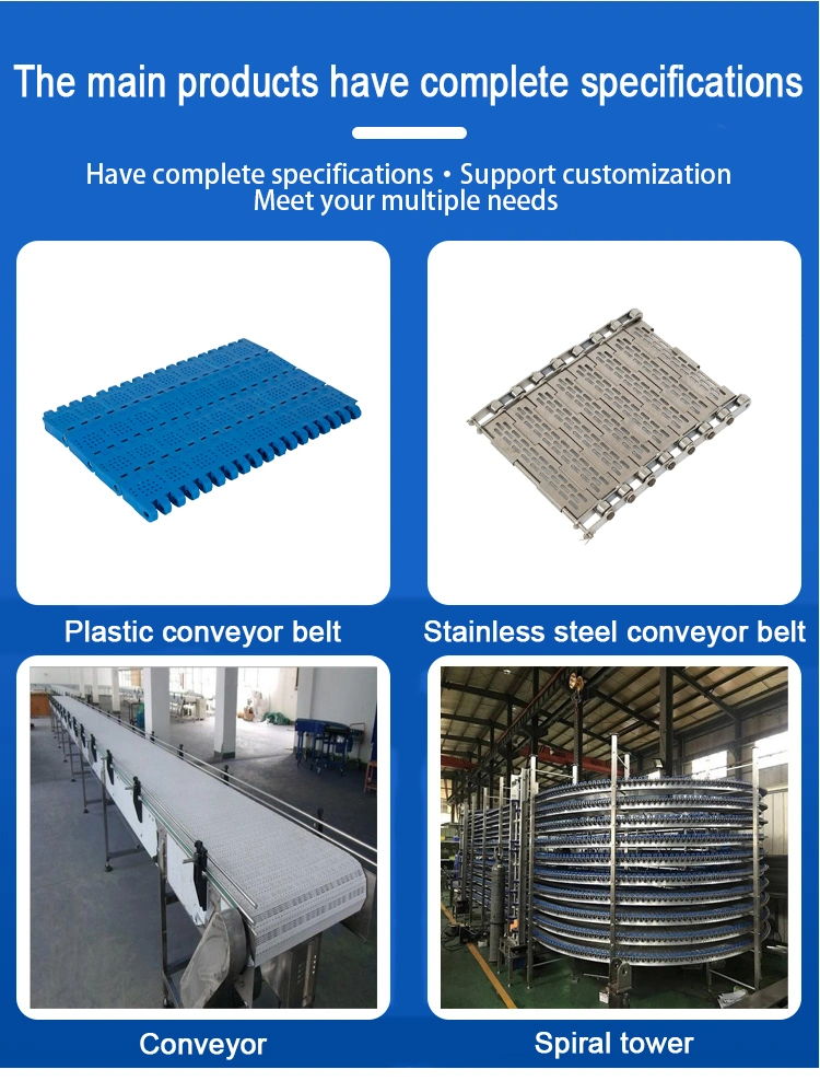 Heavy Duty Modular Conveyor Belts Roller Top Plastic Conveyor Belt for Packaging