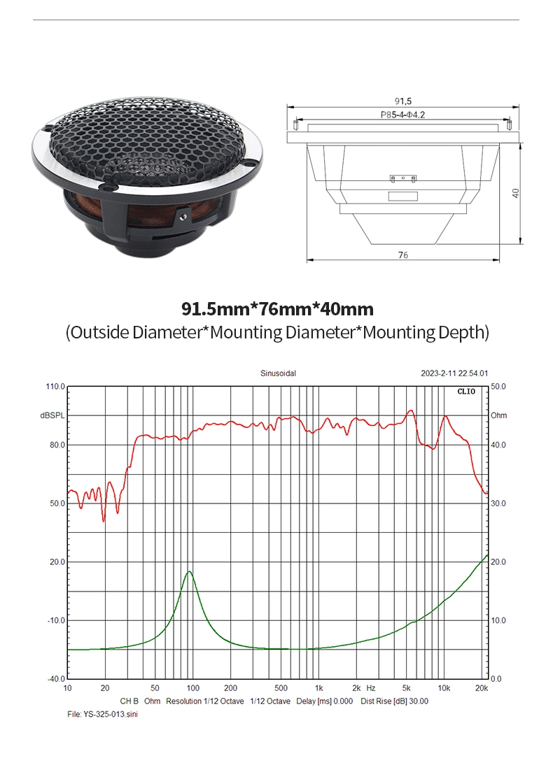 OEM 6.5 Inch Car Audio Speaker System 2 Way Car Component Speaker