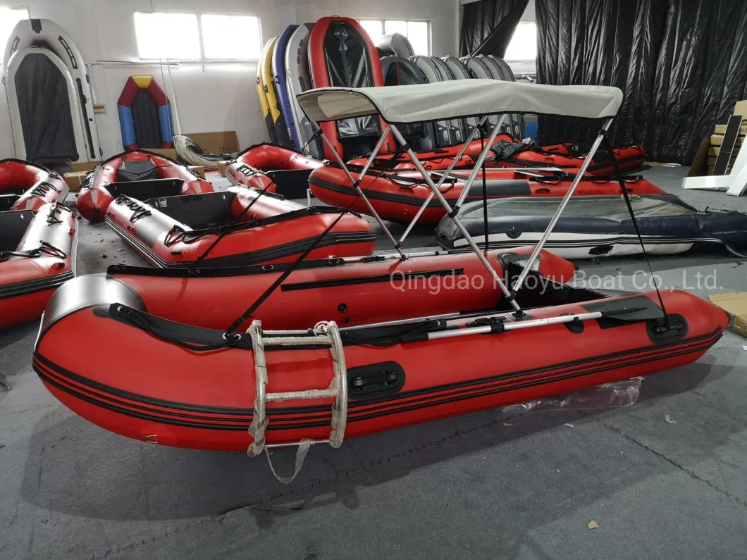 Manufacturer Haoyu Boat Rescue Boat Fishing Boat Inflatable Boat 3.9m/12.8FT EVA Non-Slip Surface