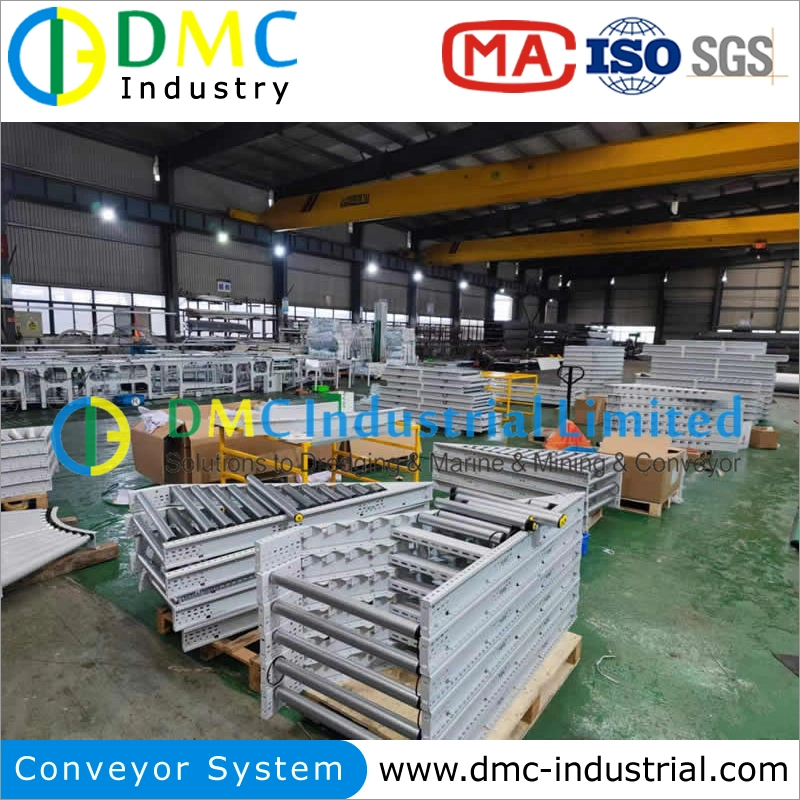 Heavy Duty Motorized Conveyor Galvanized Chain Automatic Drum Roller Conveyor with Adjustable Speed Load Capacity Pallets Carton Boxes Logistic Conveyor Lines