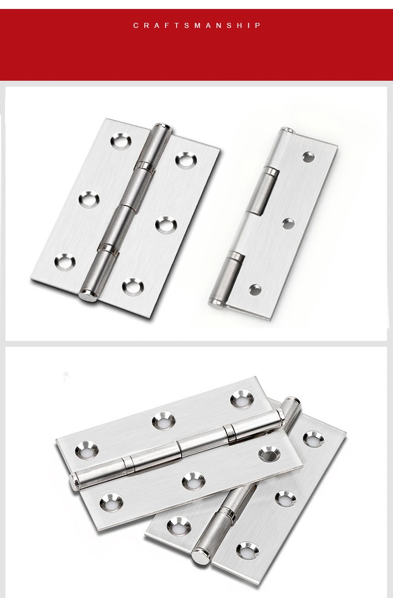 Bearings Drawing Mute Small Stainless Steel Hinges for Wooden Box with Screws