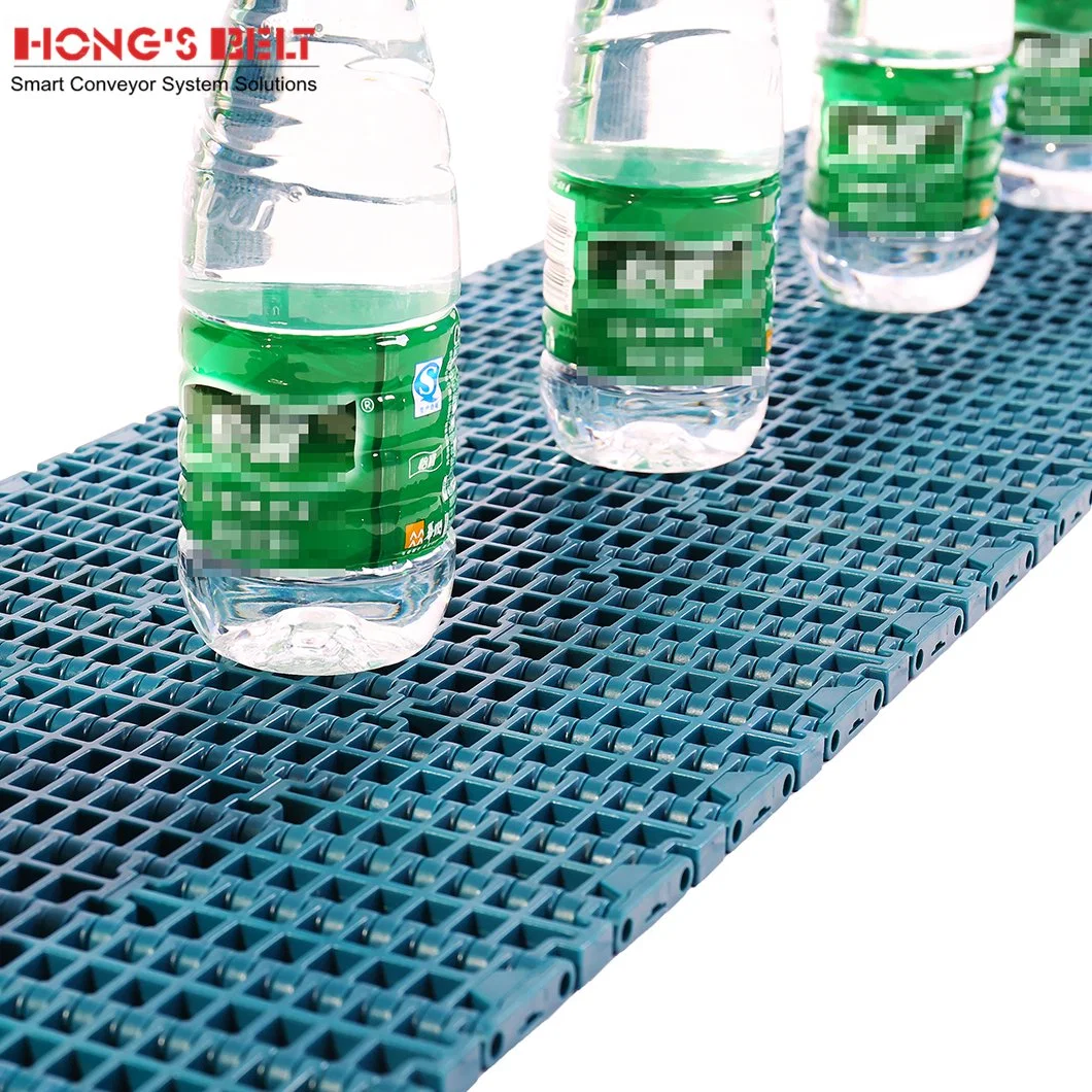 Hongsbelt HS-F1000B Perforated Flat Top Modular Plastic Conveyor Belt for Seafood Processing