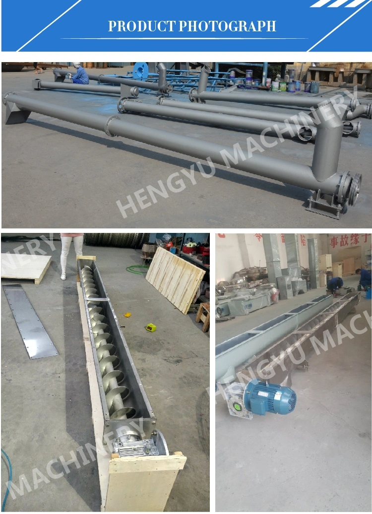 Powder Grain Feeder Lifting Inclined Flexible Spiral Screw Conveyor