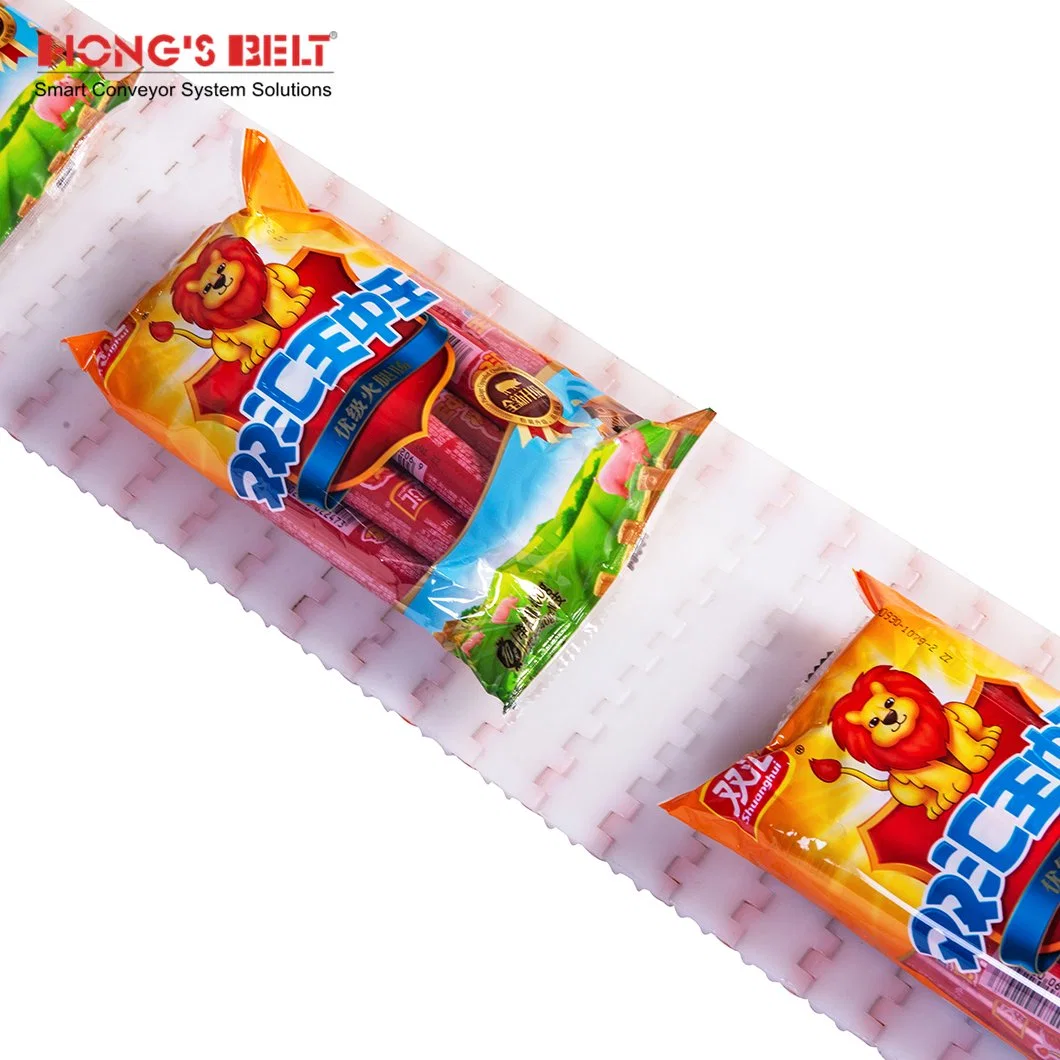 Hongsbelt HS-200A Easy Clean Snack Conveying Flat Top Modular Plastic Conveyor Belt for Food