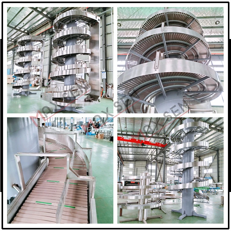 Maxsen China Factory Supply Spiral Conveyor for Carton Boxes Delivery Logistics Warehouse Automation Conveyor System Support