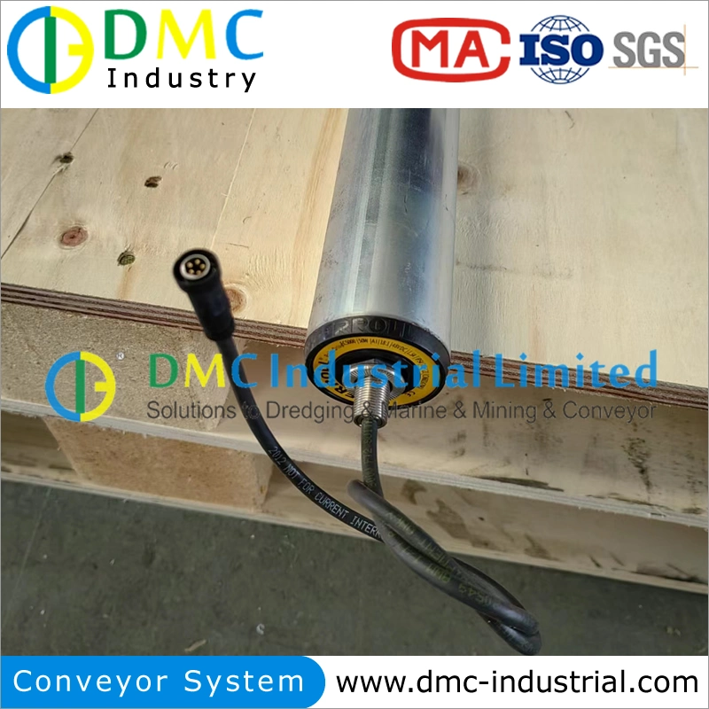 Heavy Duty Motorized Conveyor Galvanized Chain Automatic Drum Roller Conveyor with Adjustable Speed Load Capacity Pallets Carton Boxes Logistic Conveyor Lines