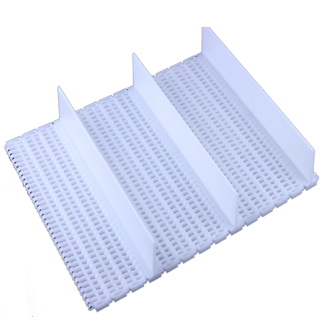 900 Dynamic Transition Mold to Width Raised Rib Flat Top Mesh Top Friction Top Raised Rib Plastic Modular Conveyor Belt Match with Finger Transfer Plates