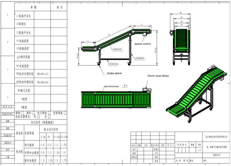 Plastic Modular Inclined Belt Lifting Conveyor