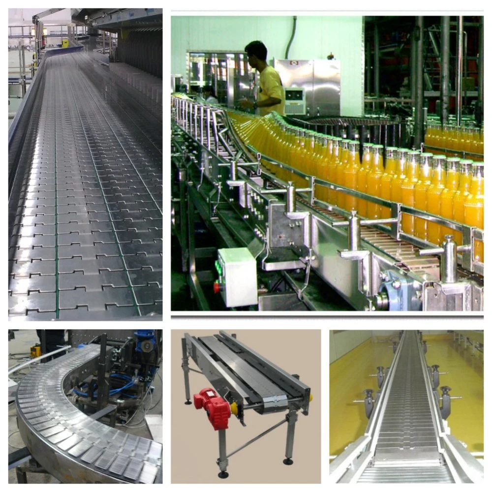 Metal Flat Top Conveyor Chains Width 304.8mm Ss802-K1200