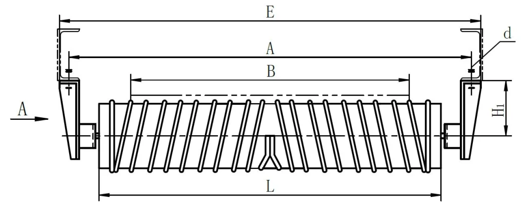 Paint Plain Conveyor Steel Idlers Carrying Roller Conveyor System Parts for Cements