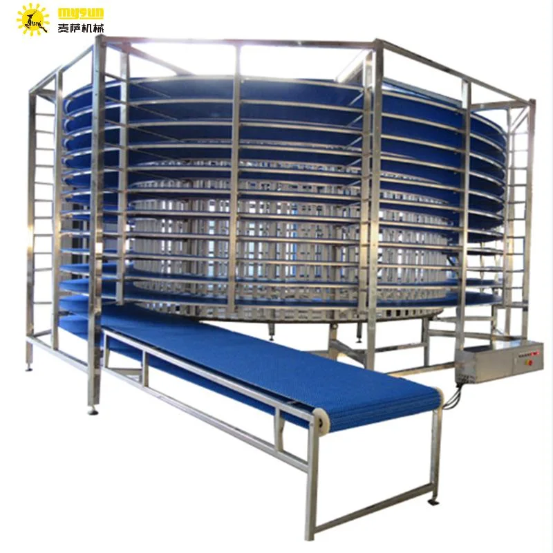 Industrial Food Spiral Cooling Tower/Chilling Conveyor for Bread/Cake/Pizza