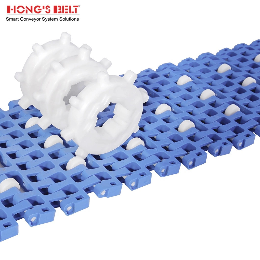 Hongsbelt Roller Top Plastic Modular Belt Manufacturers Plastic Modular Belt for Box Transporting